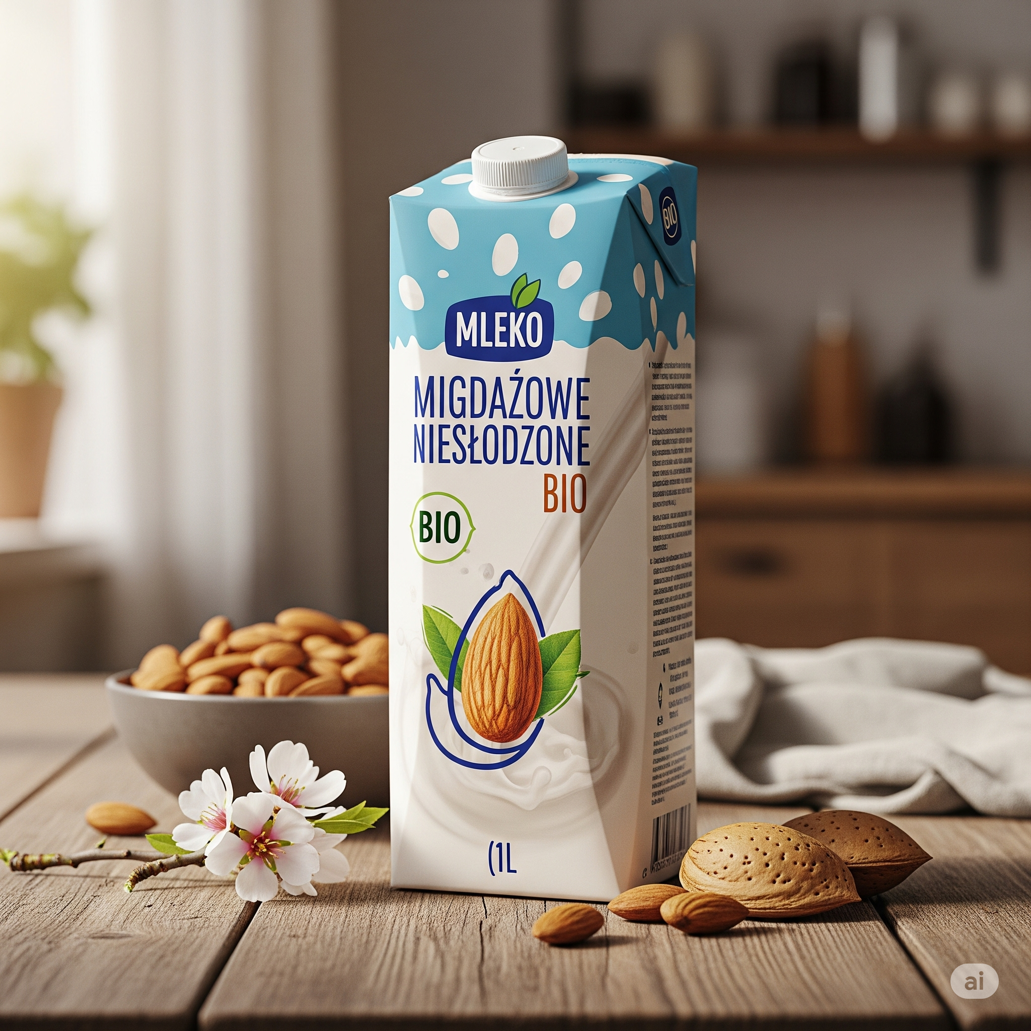 Mleko Migdałowe Niesłodzone Bio (1L)
