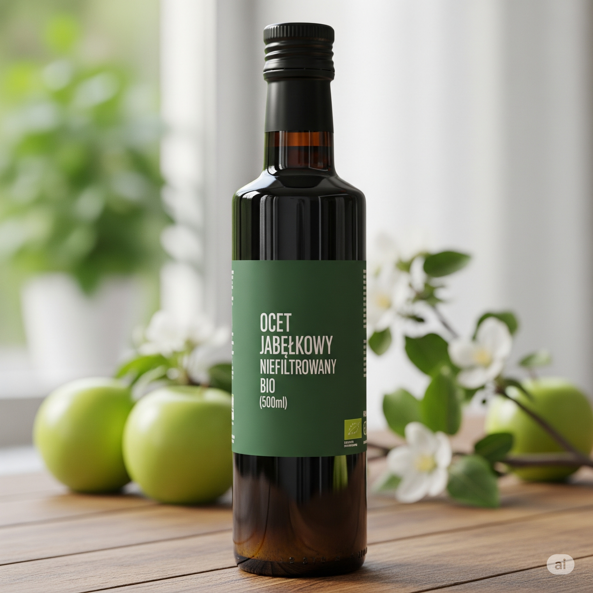 Ocet Jabłkowy Niefiltrowany Bio (500ml)