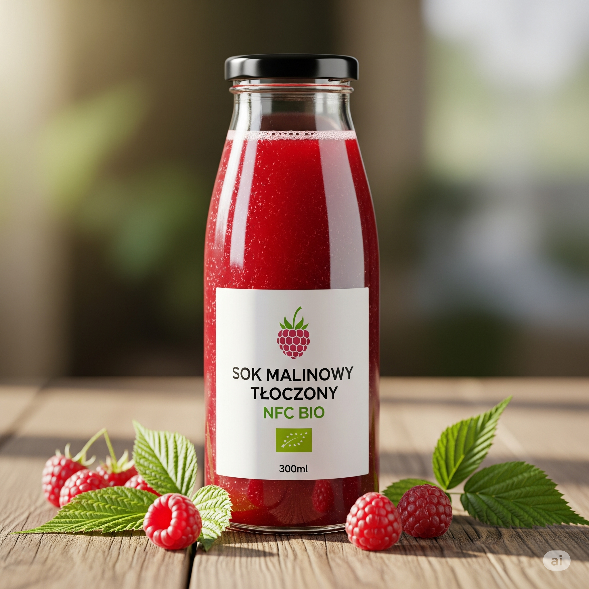 Sok Malinowy Tłoczony NFC Bio (300ml)